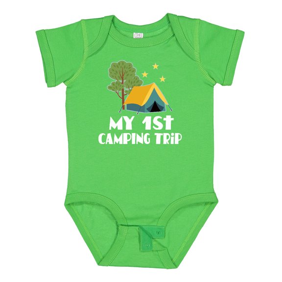 Inktastic My 1st Camping Trip Boys or Girls Baby Bodysuit