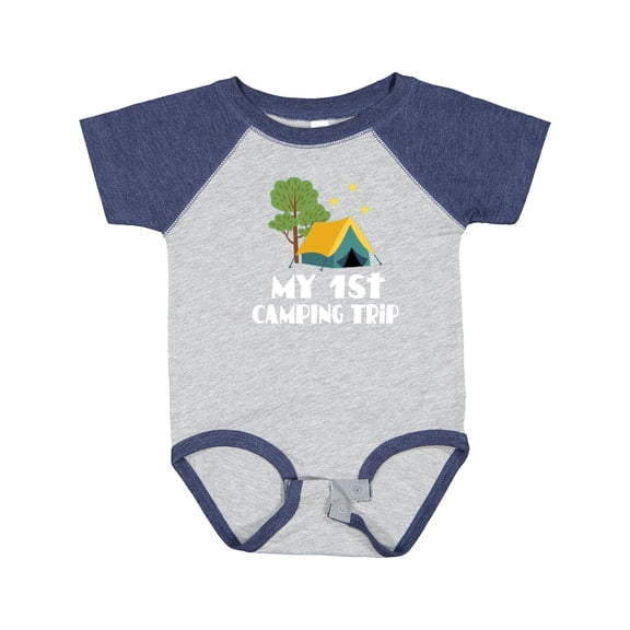 Inktastic My 1st Camping Trip Boys or Girls Baby Bodysuit