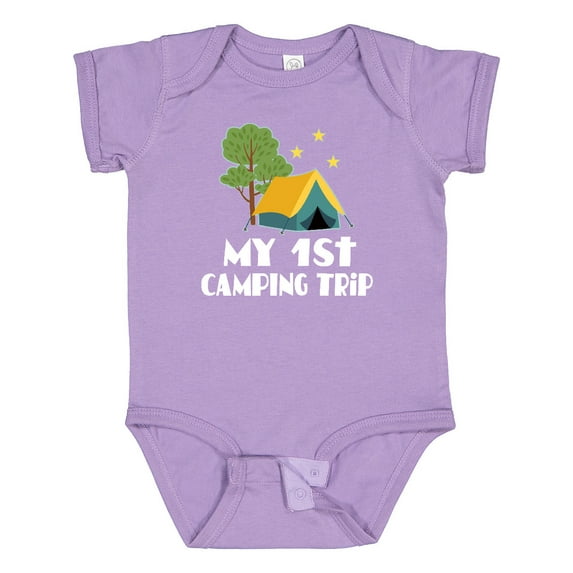 Inktastic My 1st Camping Trip Boys or Girls Baby Bodysuit