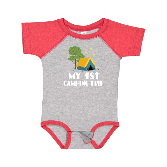 Inktastic My 1st Camping Trip Boys or Girls Baby Bodysuit