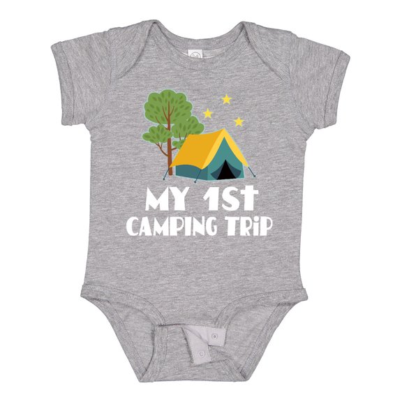 Inktastic My 1st Camping Trip Boys or Girls Baby Bodysuit