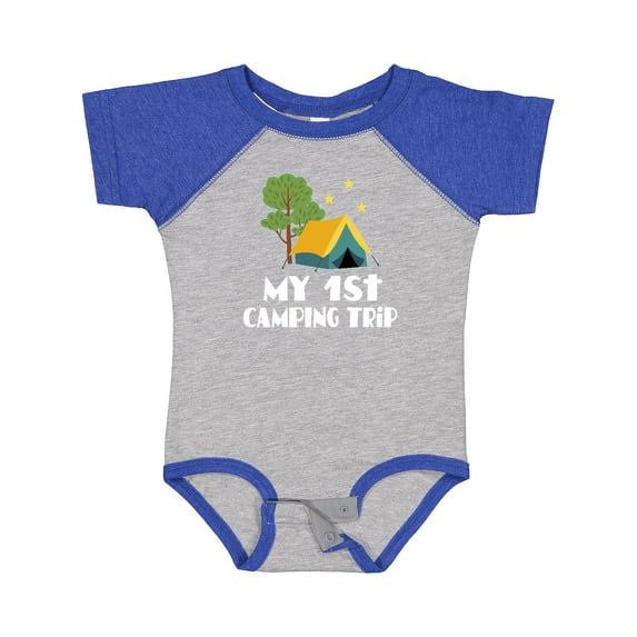 Inktastic My 1st Camping Trip Boys or Girls Baby Bodysuit