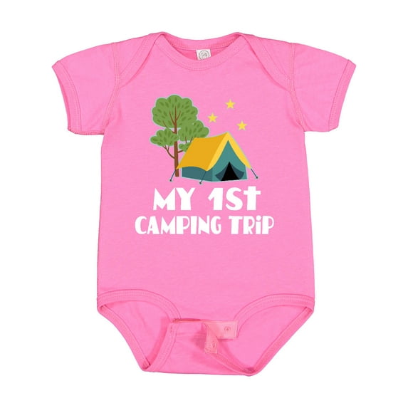 Inktastic My 1st Camping Trip Boys or Girls Baby Bodysuit