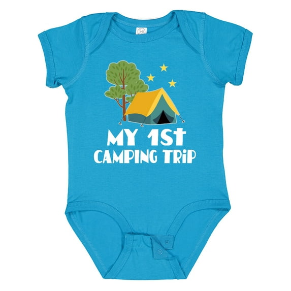 Inktastic My 1st Camping Trip Boys or Girls Baby Bodysuit