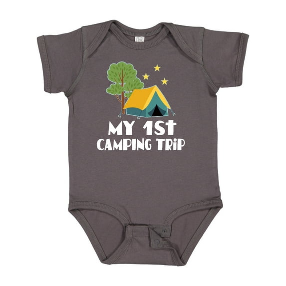 Inktastic My 1st Camping Trip Boys or Girls Baby Bodysuit