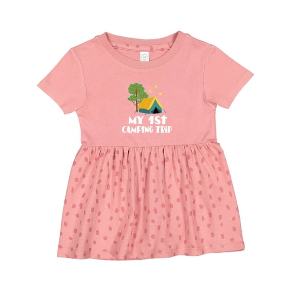 Inktastic My 1st Camping Trip Girls Baby Dress