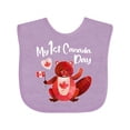 thumbnail image 1 of Inktastic My 1st Canada Day with Red and White Maple Leaves Boys or Girls Baby Bib, 1 of 4