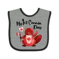 thumbnail image 1 of Inktastic My 1st Canada Day with Red and White Maple Leaves Boys or Girls Baby Bib, 1 of 4