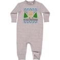 thumbnail image 1 of Inktastic My 1st Chrismukkah Sweater Style with Menorah and Trees Baby Fleece Romper, 1 of 4