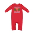 thumbnail image 1 of Inktastic My 1st Chrismukkah Sweater Style with Menorah and Trees Baby Romper Coveralls, 1 of 4