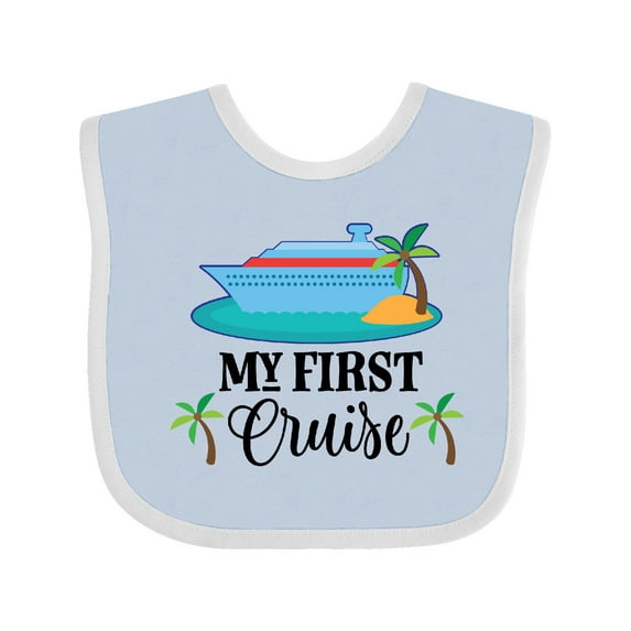 Inktastic My 1st Cruise Vacation Trip Boys or Girls Baby Bib