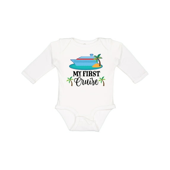 Inktastic My 1st Cruise Vacation Trip Boys or Girls Long Sleeve Baby Bodysuit