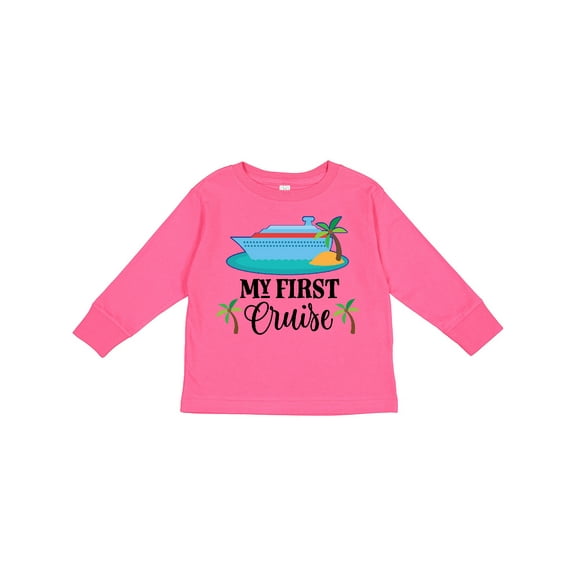 Inktastic My 1st Cruise Vacation Trip Boys or Girls Long Sleeve Toddler T-Shirt