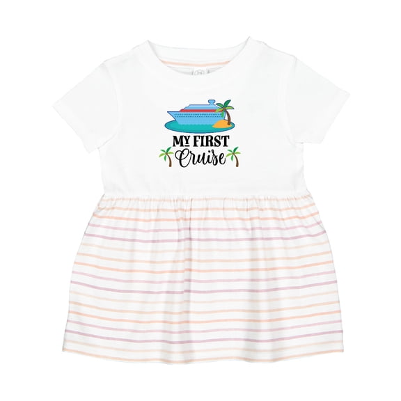Inktastic My 1st Cruise Vacation Trip Girls Baby Dress