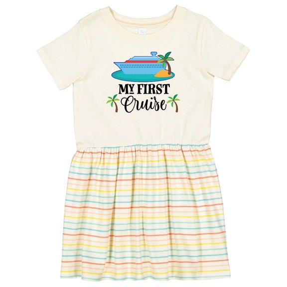 Inktastic My 1st Cruise Vacation Trip Girls Toddler Dress