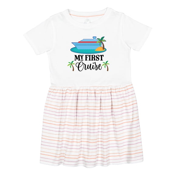 Inktastic My 1st Cruise Vacation Trip Girls Toddler Dress