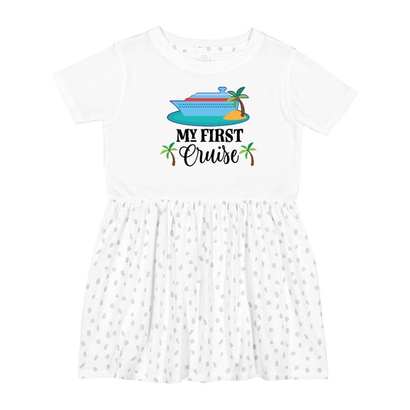 Inktastic My 1st Cruise Vacation Trip Girls Toddler Dress