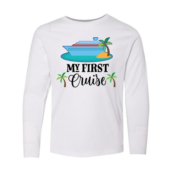 Inktastic My 1st Cruise Vacation Trip Long Sleeve Youth T-Shirt
