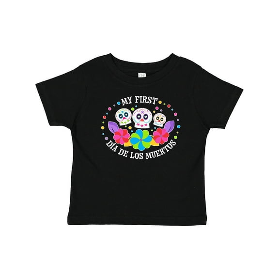 Inktastic My 1st DÃ­a De Los Muertos with Sugar Skulls and Flowers Boys or Girls Baby T-Shirt