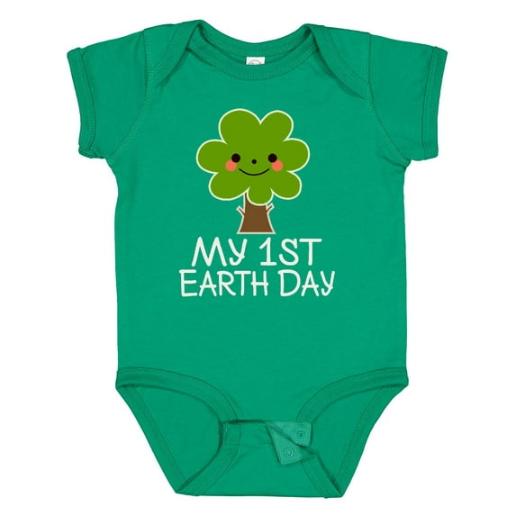 Inktastic My 1st Earth Day 2025 Boys or Girls Baby Bodysuit