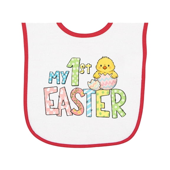 Inktastic My 1st Easter Baby Terry Cloth Bib
