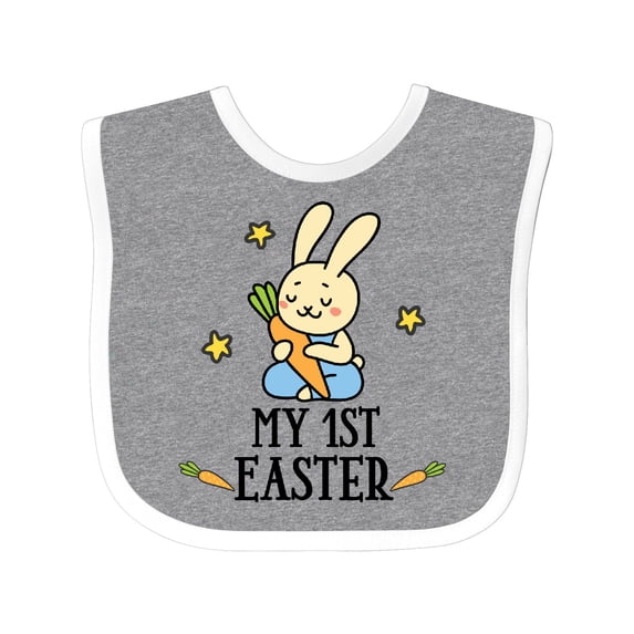 Inktastic My 1st Easter Boy Bunny Rabbit Boys Baby Bib