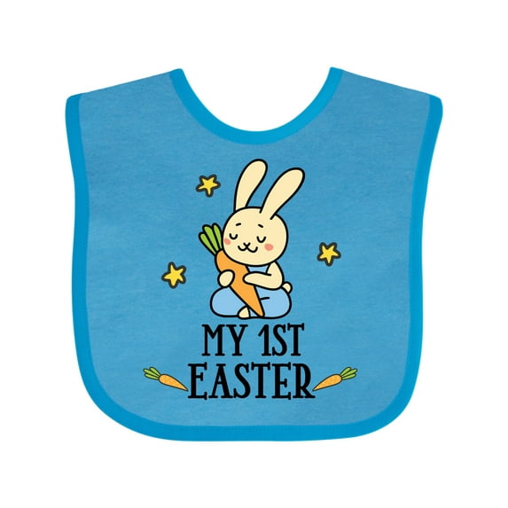 Inktastic My 1st Easter Boy Bunny Rabbit Boys Baby Bib