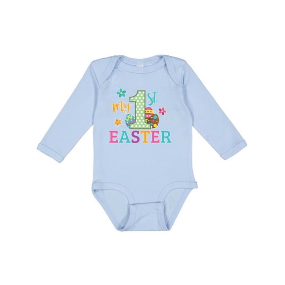 Inktastic My 1st Easter Boys or Girls Long Sleeve Baby Bodysuit
