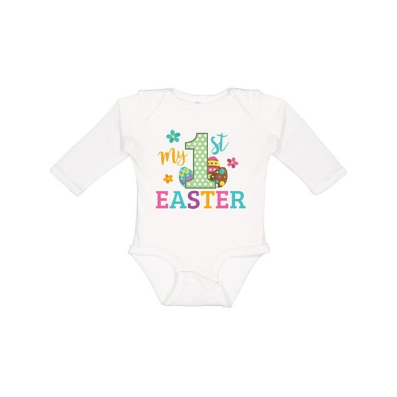 Inktastic My 1st Easter Boys or Girls Long Sleeve Baby Bodysuit