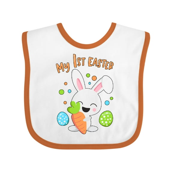 Inktastic My 1st Easter Bunny with Eggs and Carrot Boys or Girls Baby Bib