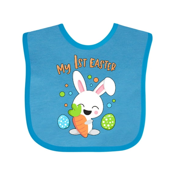 Inktastic My 1st Easter Bunny with Eggs and Carrot Boys or Girls Baby Bib