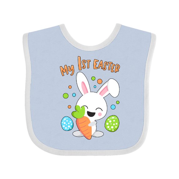 Inktastic My 1st Easter Bunny with Eggs and Carrot Boys or Girls Baby Bib