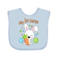 thumbnail image 1 of Inktastic My 1st Easter Bunny with Eggs and Carrot Boys or Girls Baby Bib, 1 of 4