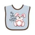 thumbnail image 1 of Inktastic My 1st Easter Cuddly Pink Bunny Boys or Girls Baby Bib, 1 of 4