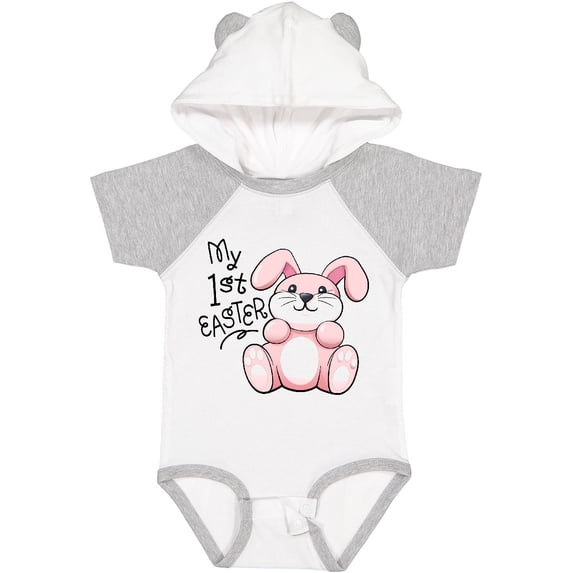 Inktastic My 1st Easter Cuddly Pink Bunny Boys or Girls Baby Bodysuit