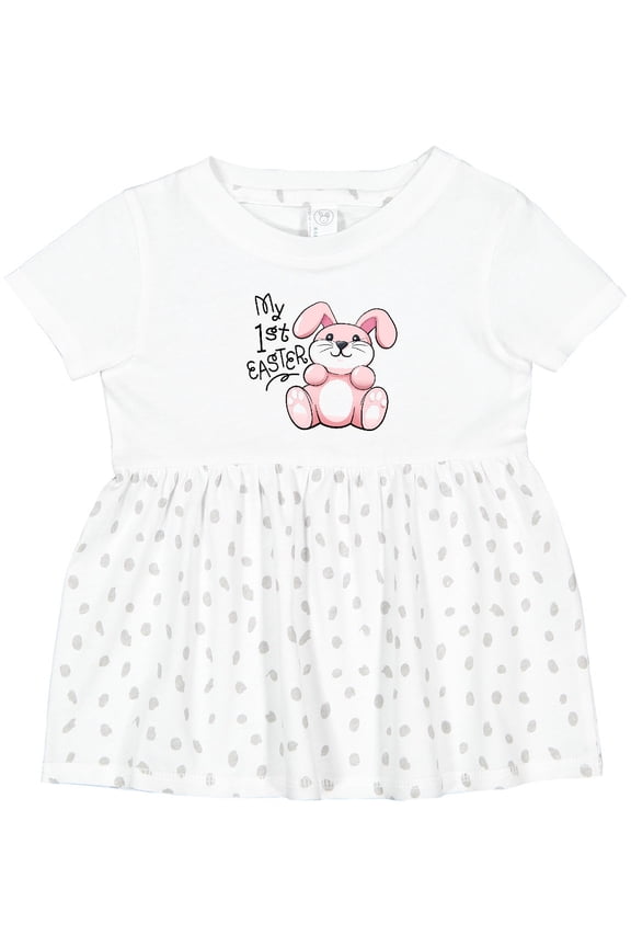 My 1st Easter Cuddly Pink Bunny Girls Baby Dress