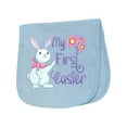 thumbnail image 1 of Inktastic My 1st Easter Cute White Bunny with Spring Flowers Baby Burp Cloth, 1 of 3