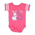 thumbnail image 1 of Inktastic My 1st Easter Cute White Bunny with Spring Flowers Boys or Girls Baby Bodysuit, 1 of 5