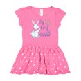 thumbnail image 1 of Inktastic My 1st Easter Cute White Bunny with Spring Flowers Gift Baby Girl Dress, 1 of 4
