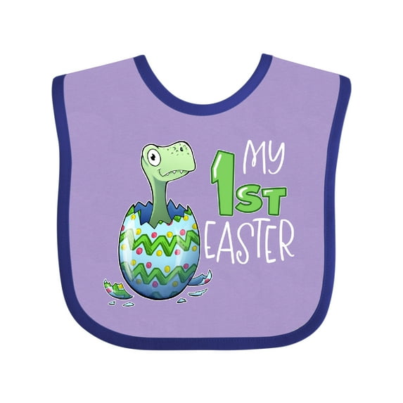 Inktastic My 1st Easter Dinosaur Hatching Easter Egg Boys or Girls Baby Bib