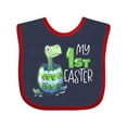 thumbnail image 1 of Inktastic My 1st Easter Dinosaur Hatching Easter Egg Boys or Girls Baby Bib, 1 of 4