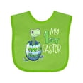 thumbnail image 1 of Inktastic My 1st Easter Dinosaur Hatching Easter Egg Boys or Girls Baby Bib, 1 of 4