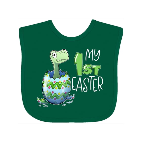 Inktastic My 1st Easter Dinosaur Hatching Easter Egg Boys or Girls Baby Bib