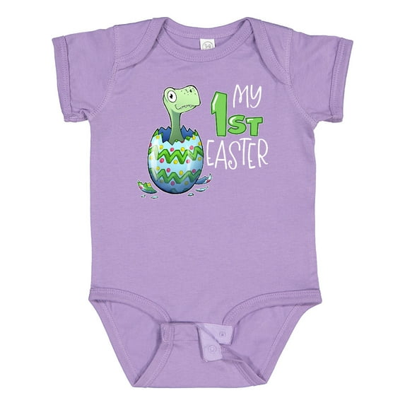 Inktastic My 1st Easter Dinosaur Hatching Easter Egg Boys or Girls Baby Bodysuit