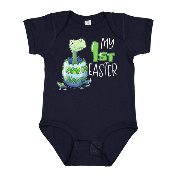 Inktastic My 1st Easter Dinosaur Hatching Easter Egg Boys or Girls Baby Bodysuit