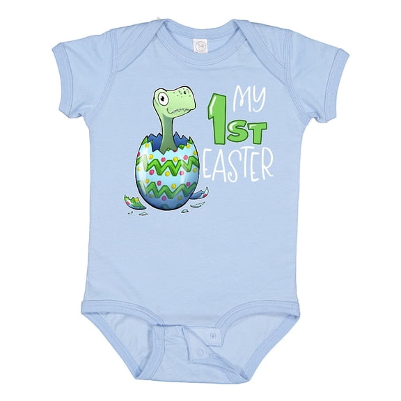 Inktastic My 1st Easter Dinosaur Hatching Easter Egg Boys or Girls Baby Bodysuit