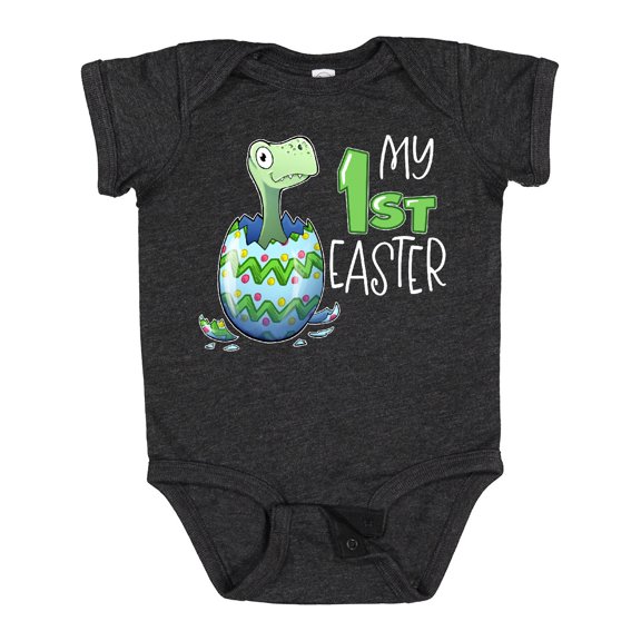 Inktastic My 1st Easter Dinosaur Hatching Easter Egg Boys or Girls Baby Bodysuit