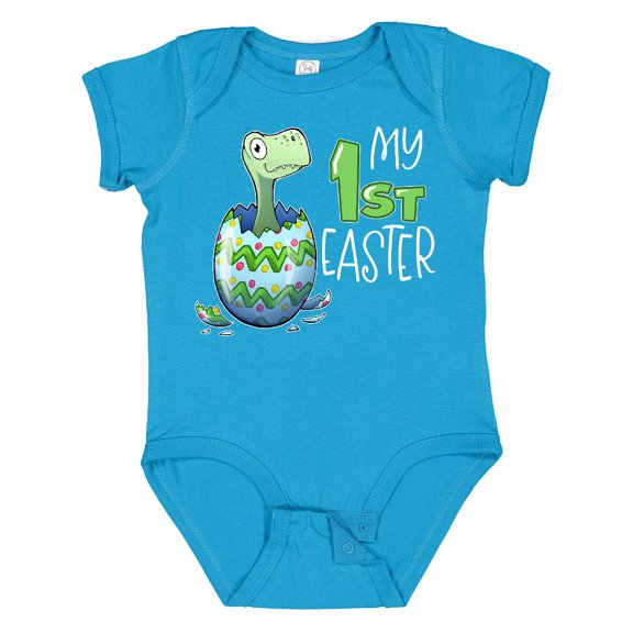 Inktastic My 1st Easter Dinosaur Hatching Easter Egg Boys or Girls Baby Bodysuit
