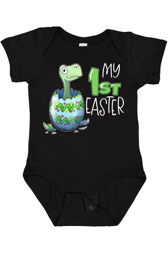 My 1st Easter Dinosaur Hatching Easter Egg Boys or Girls Baby Bodysuit
