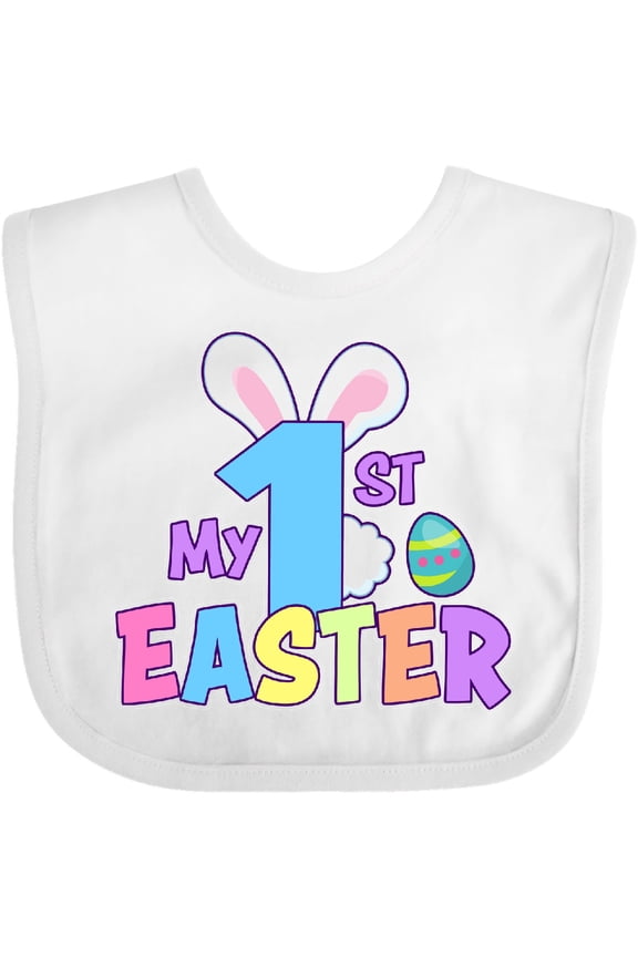 My 1st Easter One with Bunny Ears and Tail Boys or Girls Baby Bib